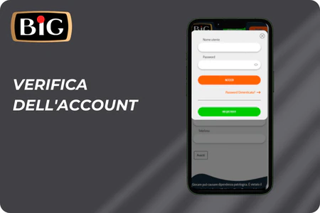 Verifica account su BIG Casino app