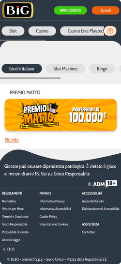 Bonus esclusivi dell’App BIG Casino