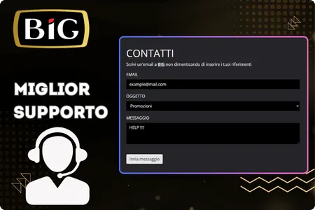 Supporto tecnico per l’App BIG Casino