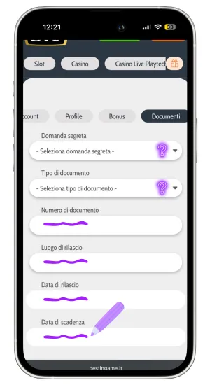 Conferma dell'identità con documenti